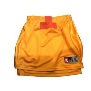 Nike Sportswear Mesh Orange Athletic Skirt M Lightweight Breathable 14.5 in wais